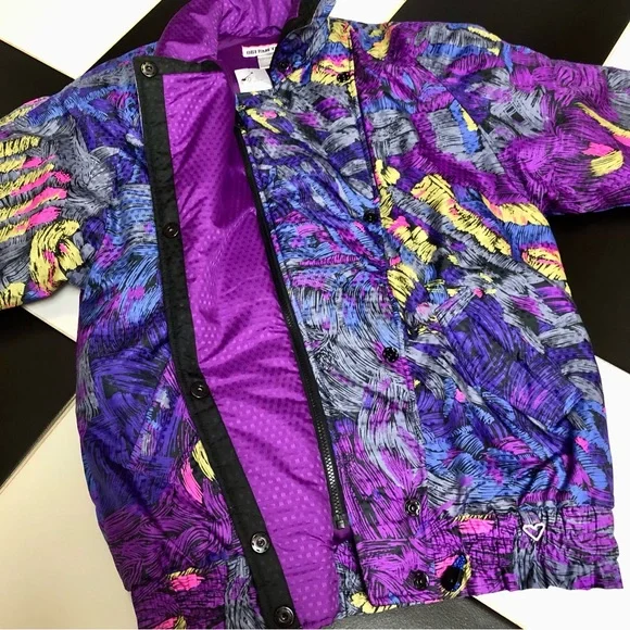 Vintage 80s 90s Obermeyer Renoir Ski Snowboard Jacket Coat Statement Colorful 6